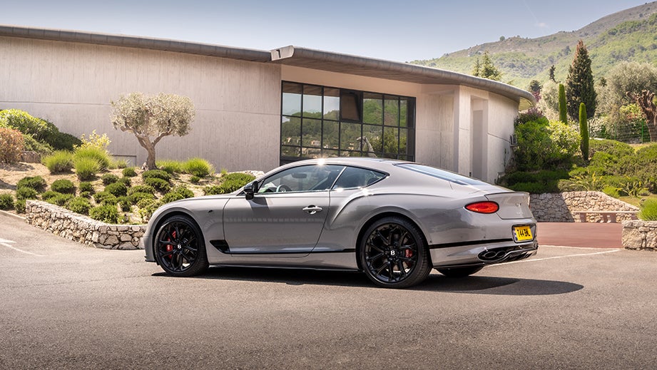 rear three-quarter view of a Bentley Continental