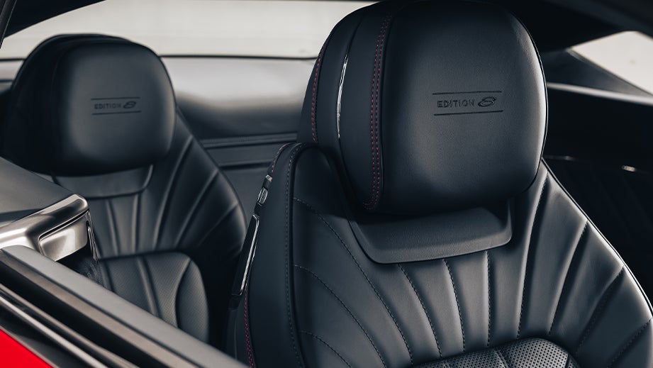 front seat close-up of a Bentley Continental interior