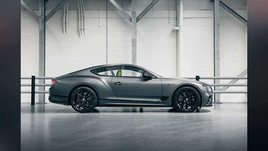 side view of a Bentley Continental coupe