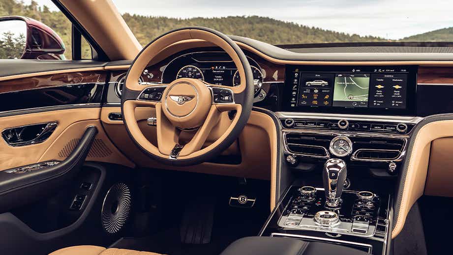 interior dashboard of a Bentley Continental