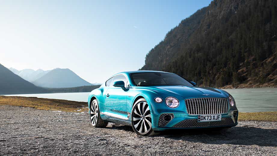 Front three-quarter view of a Bentley Continental