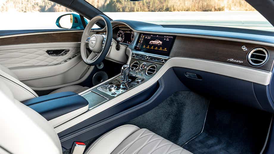 interior dashboard of a Bentley Continental