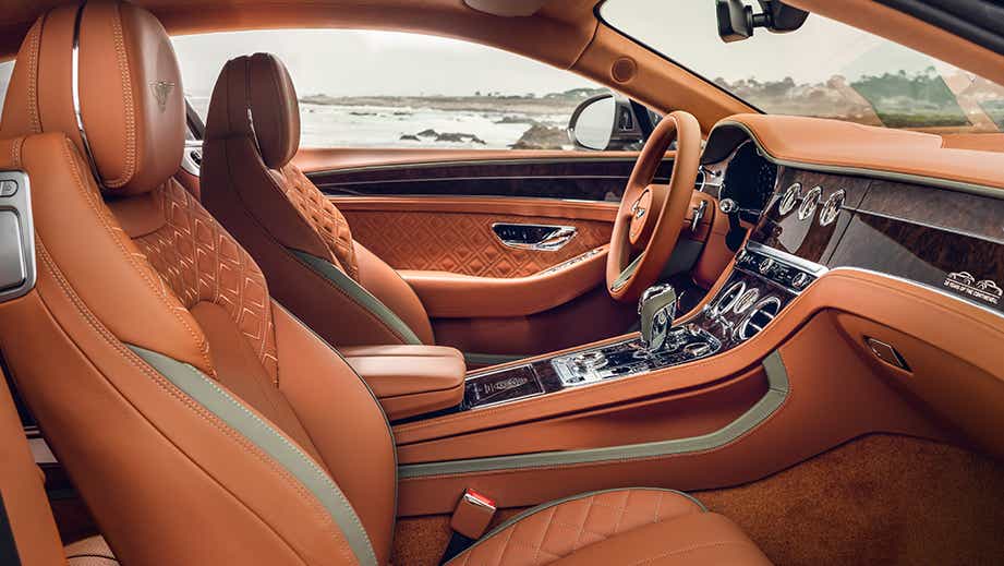 front interior view of a Bentley Continental