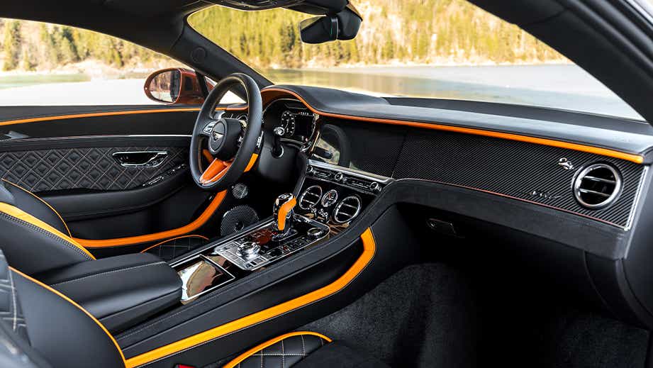 interior dashboard of a Bentley Continental