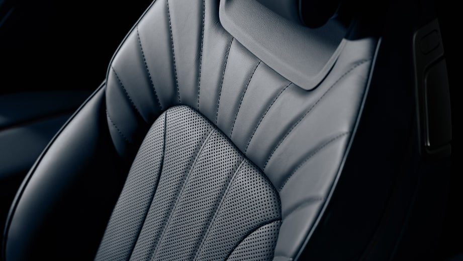 close-up of a seat in a Bentley Continental