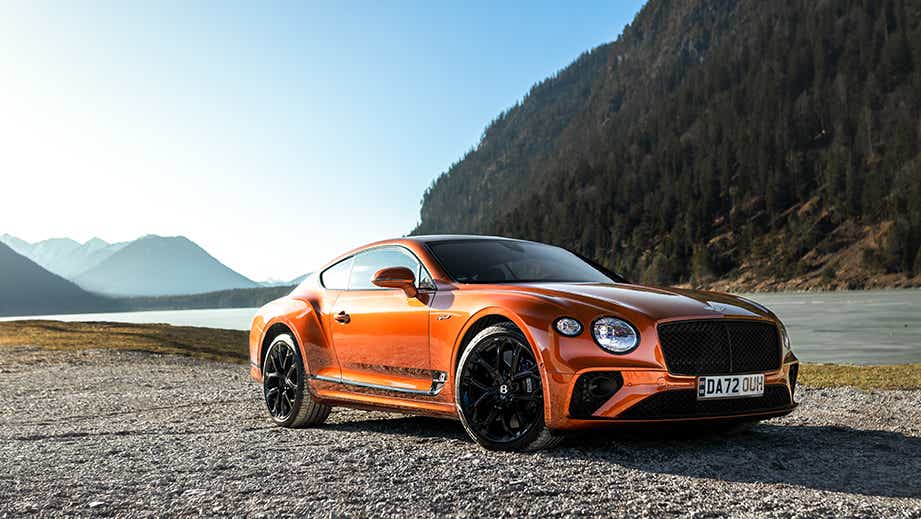 front three-quarter view of a Bentley Continental