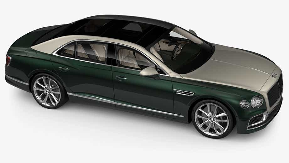 side and front view of a Brodgar Bentley Flying Spur