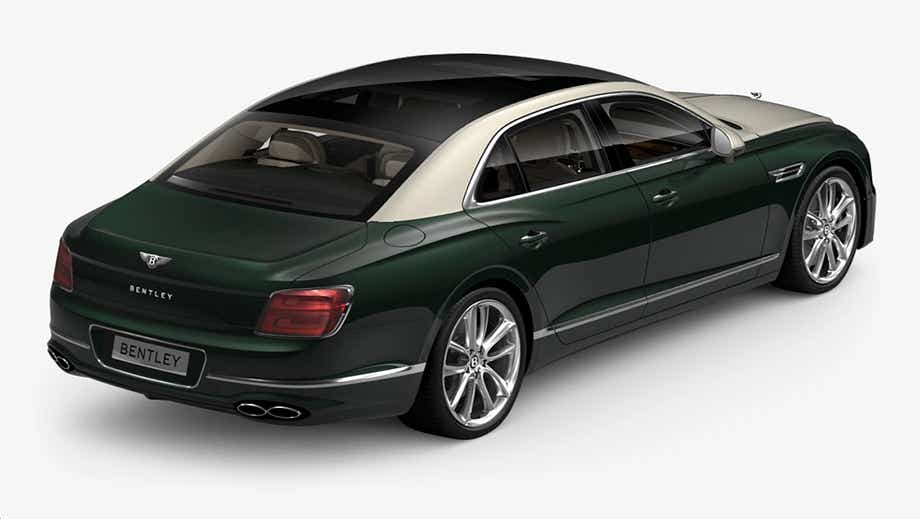 Rear three-quarter view of a Brodgar Bentley Flying Spur