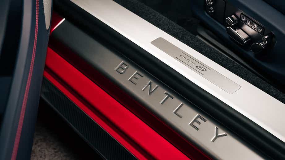 door sill plate of a Bentley Flying Spur