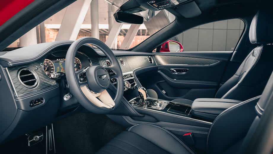 interior dashboard of a Bentley Flying Spur