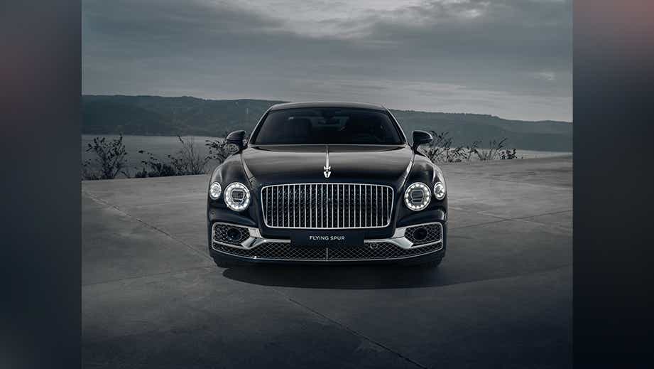 Front view of a Bentley Flying Spur