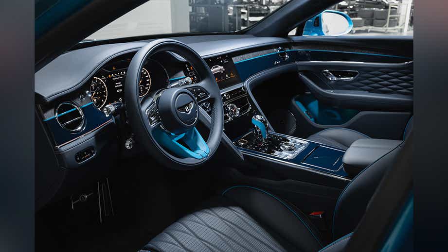 Interior dashboard of a Bentley Flying Spur