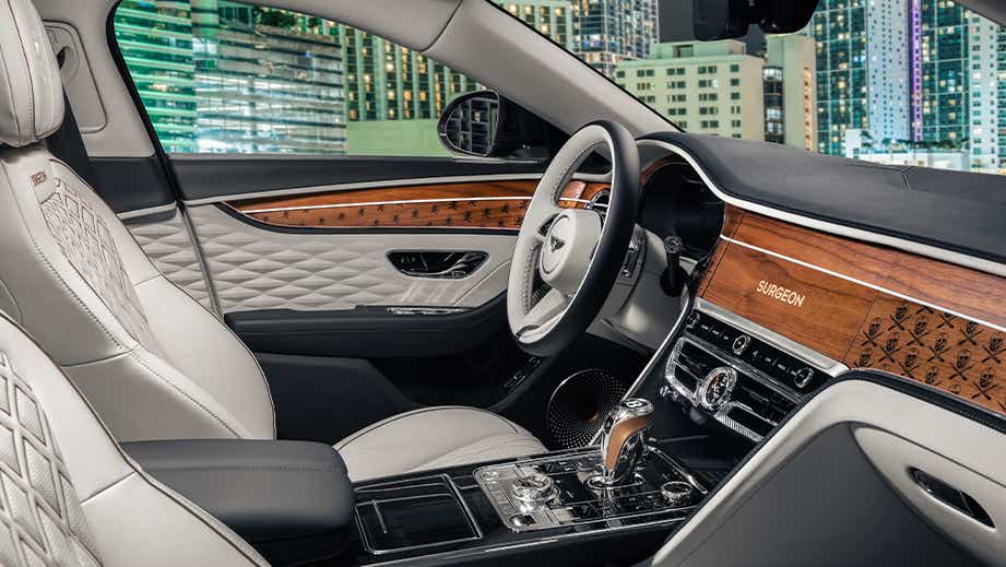 interior dashboard of a Bentley Flying Spur
