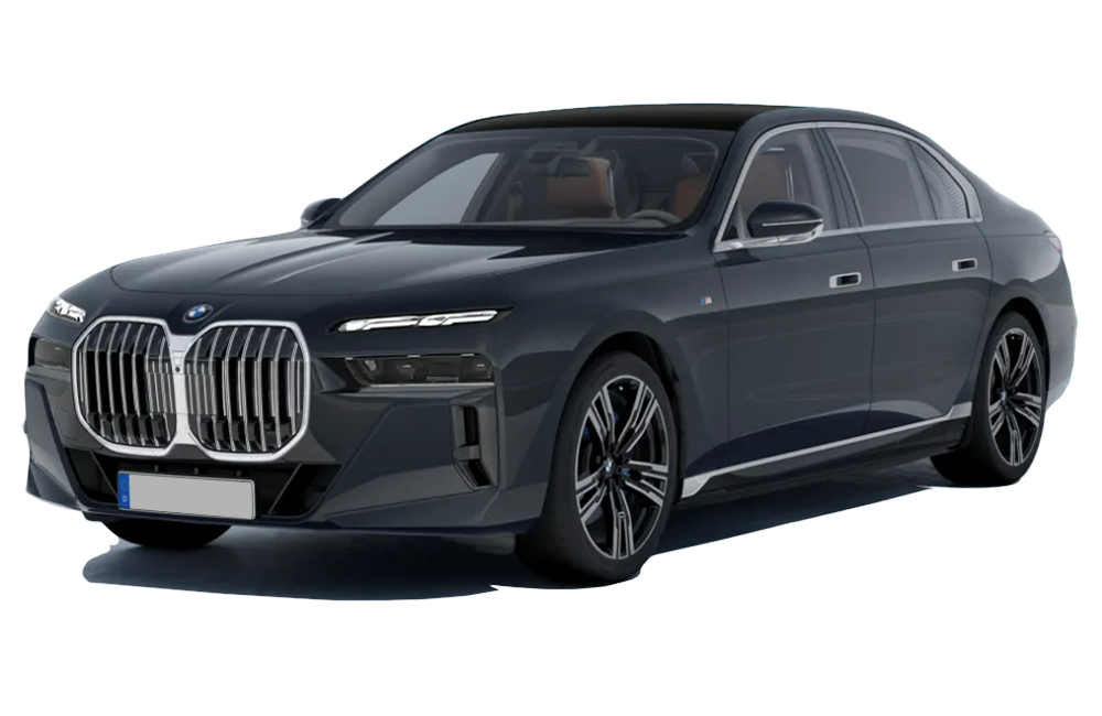 front three-quarter view of a BMW i7