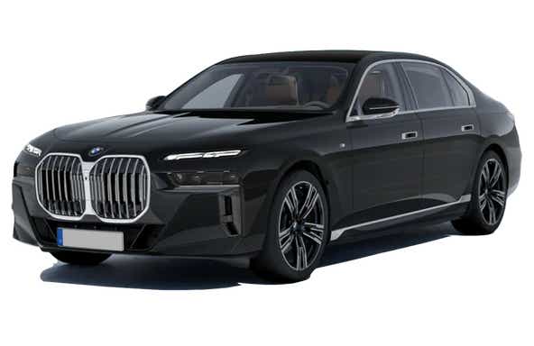 front three-quarter view of a BMW i7