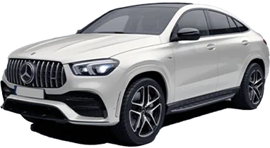 Front three-quarter of a Polar White Mercedes-Benz AMG GLE 63 S