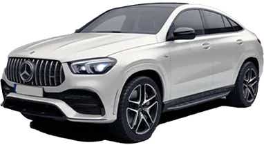 Front three-quarter of a Polar White Mercedes-Benz AMG GLE 63 S