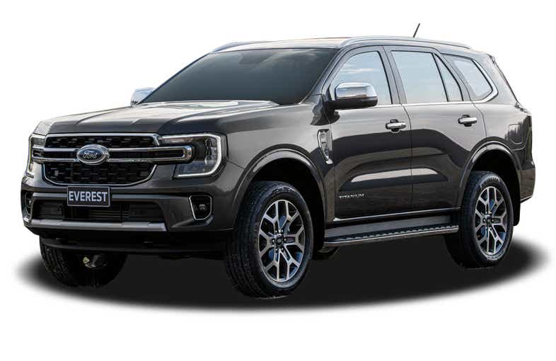front three-quarter view of a Equinox Bronze Ford Everest