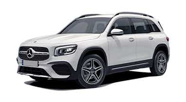 front three-quarter view of a Polar White Mercedes-Benz GLB