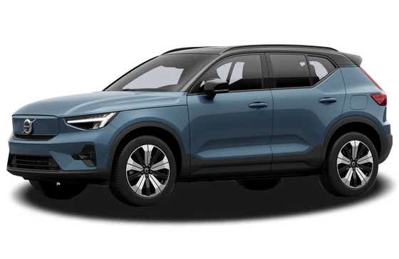 side view of a Denim Blue Volvo XC40 Recharge