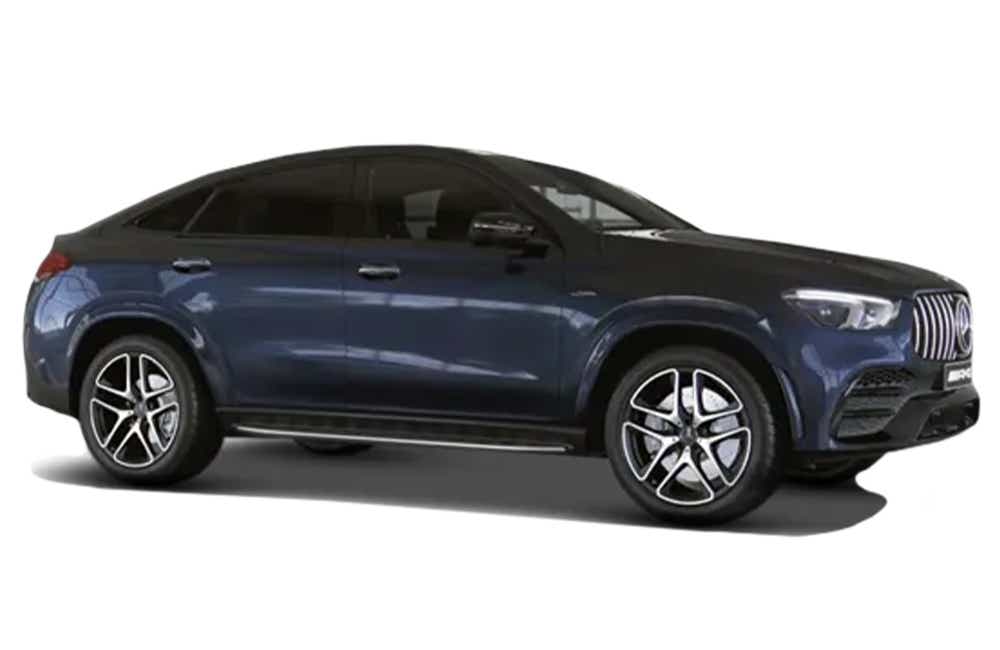 side view of a Cavansite Blue Mercedes-Benz AMG GLE 53