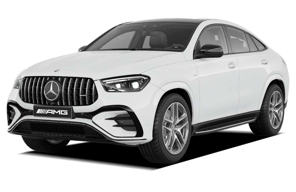 Front three-quarter view of a Mercedes-Benz AMG GLE 53 Coupe