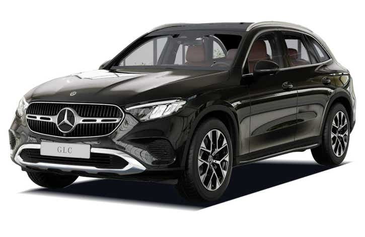 front three-quarter of a Obsidian Black Mercedes-Benz GLC