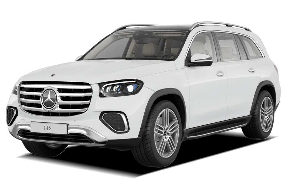 front three-quarter view of a Mercedes-Benz GLS