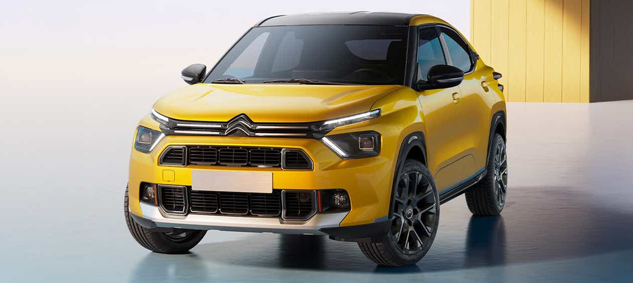 Front three-quarter view of a Citroen Basalt