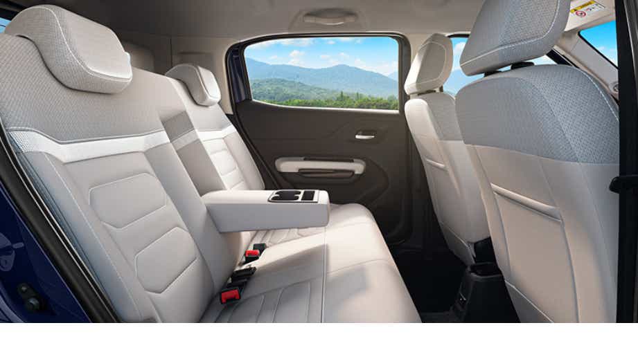 rear seat interior view of a Citroen Aircross