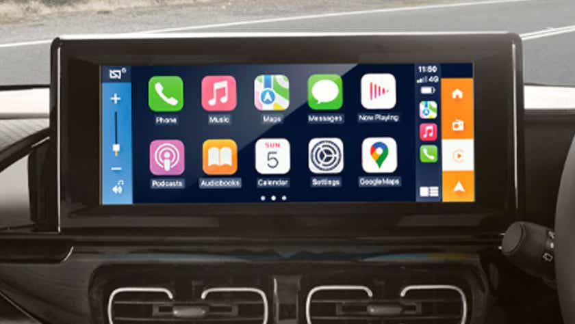 infotainment system display of a Citroen Aircross