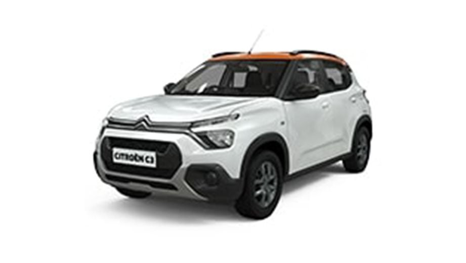 front three-quarter view of a Citroen C3