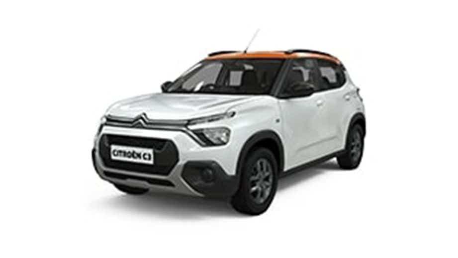 front three-quarter view of a Citroen C3