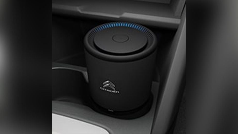Close-up of Citroen C3 interior cupholder accessory
