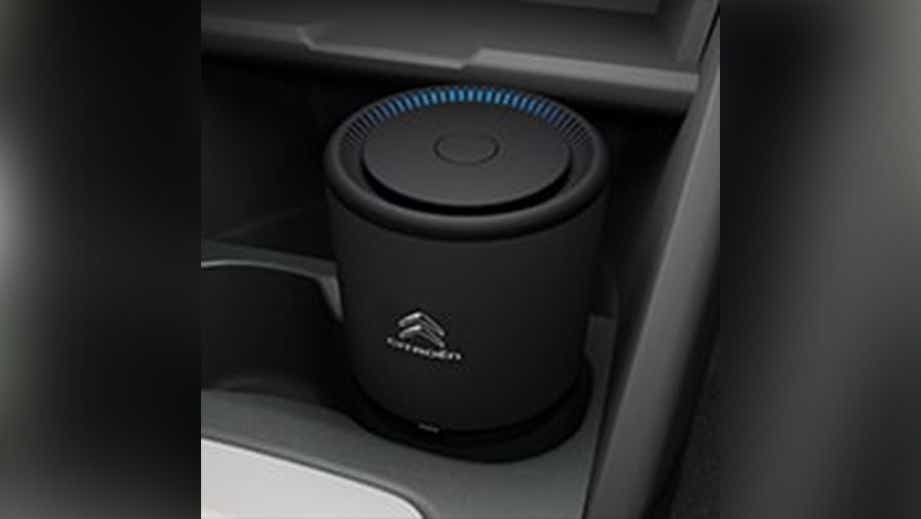 Close-up of Citroen C3 interior cupholder accessory