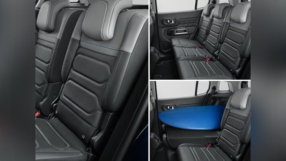 Rear seat and interior view of a Citroen C5 Aircross