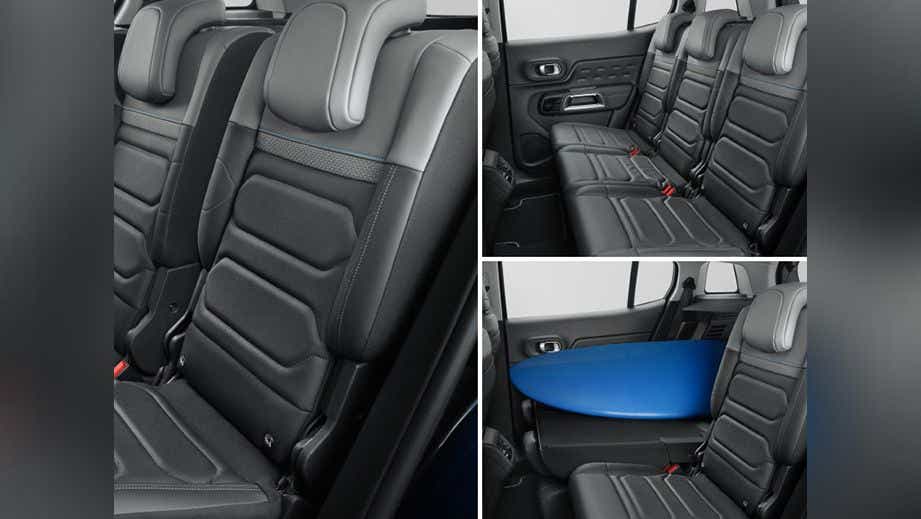 Rear seat and interior view of a Citroen C5 Aircross