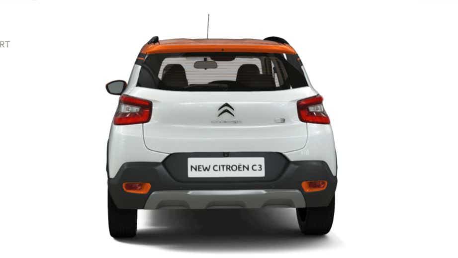 Rear view of a Citroen C3