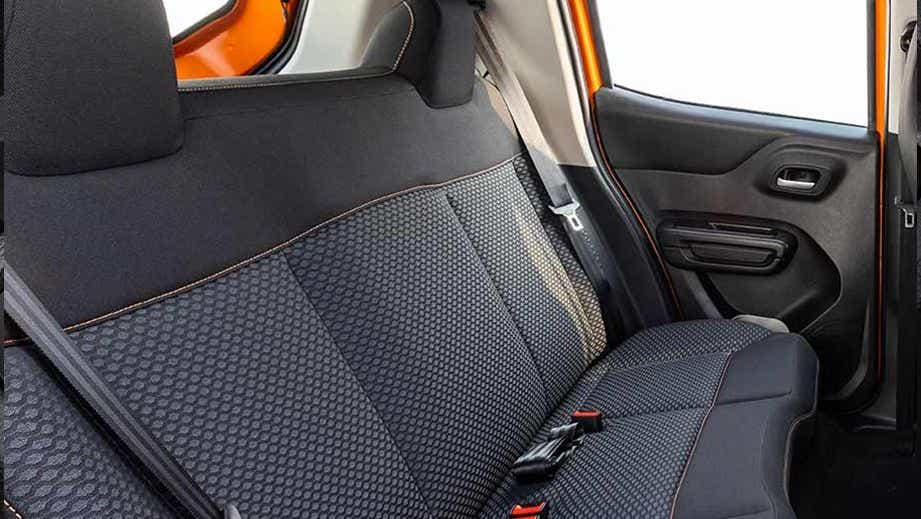 rear seat view of a Citroen eC3