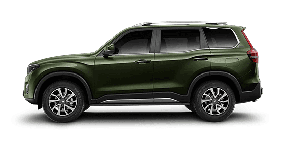 side view of a Deep Forest Mahindra Scorpio-N