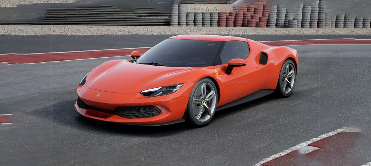 front three-quarter view of a Ferrari 296 GTB