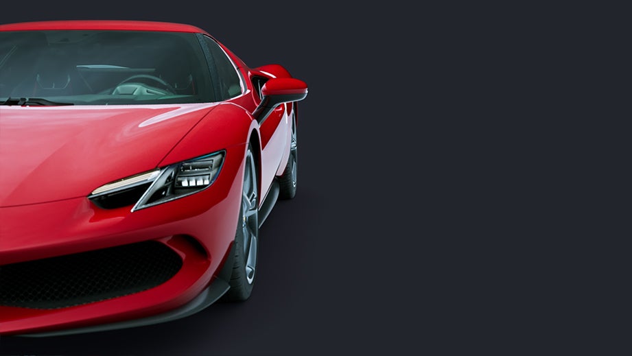 front view of a Rosso Ferrari Ferrari 296 GTB