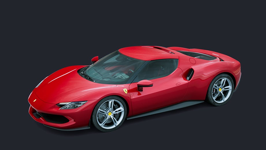 front three-quarter view of a Ferrari 296 GTB