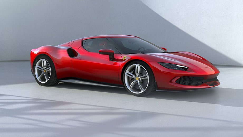 front three-quarter view of a Ferrari 296 GTB