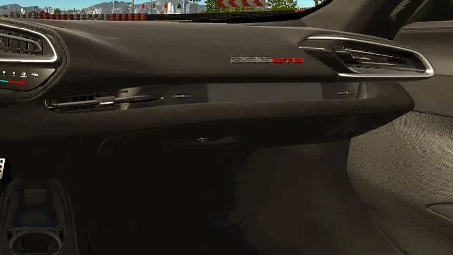 interior dashboard of a Ferrari 296 GTB
