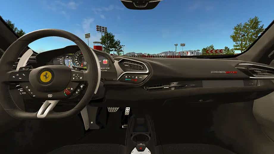 interior dashboard of a Ferrari 296 GTB