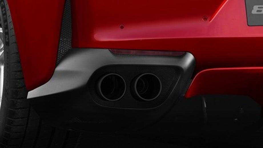 rear exhaust close-up of a Ferrari 812