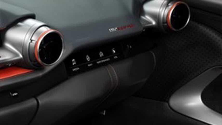 interior dashboard of a Ferrari 812
