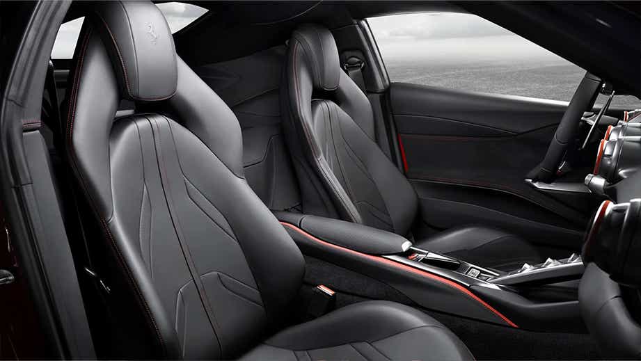 interior front seats of a Ferrari 812