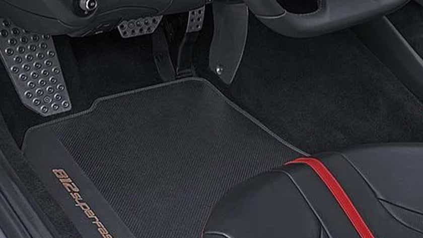 Driver footwell of a Ferrari 812